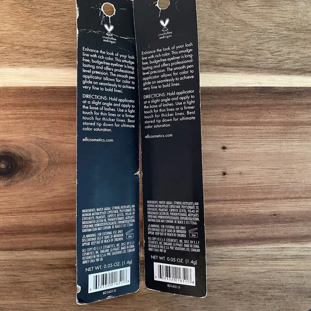 elf Black Eyeliner Pen Lot Of 2 New Sealed